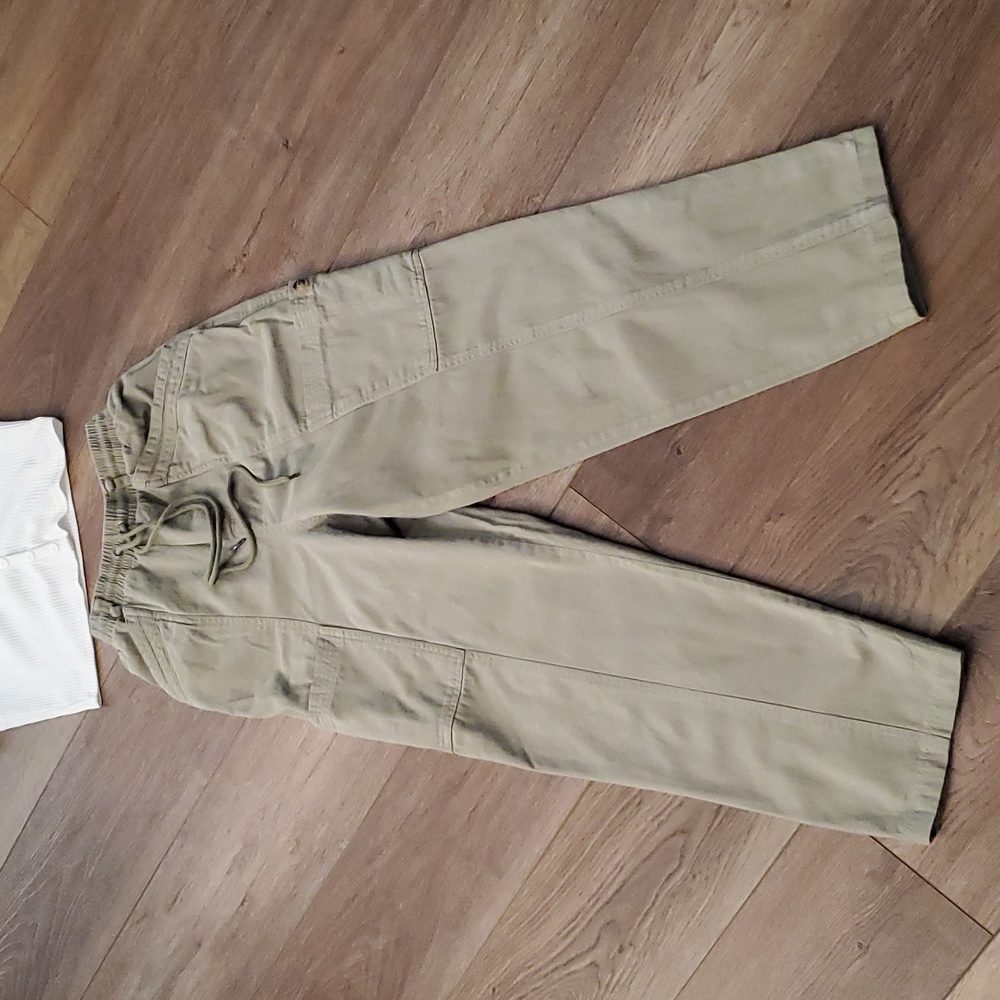 7 For All Mankind - Olive Green Draw-String Utili… - image 1